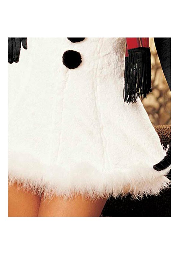 Christmas Costume Snow White Strapless Santa Dress - Click Image to Close